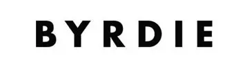 black and white logo of BYRDIE
